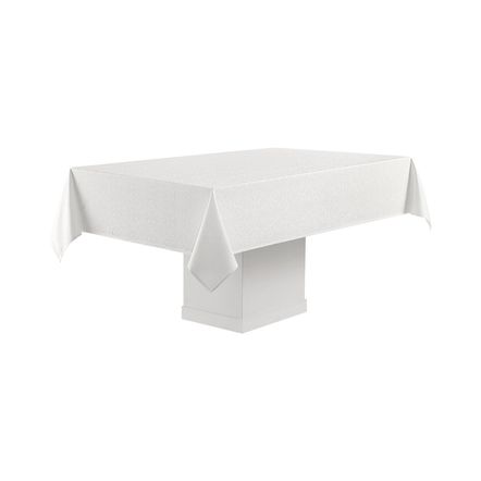 Toalha de mesa Retangular Karsten 12 lugares Sempre Limpa Faenza Branco