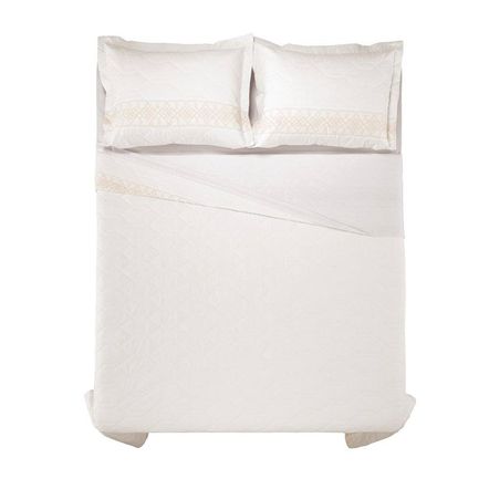 Cobre Leito Casal Karsten com 2 Porta Travesseiros 180 Fios Percal Olímpia