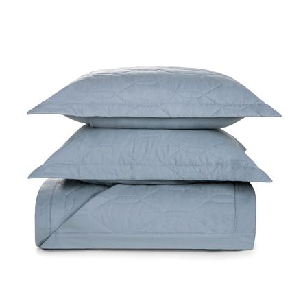 Cobre Leito Casal Karsten com 2 Porta Travesseiros 180 Fios Percal Liss Allure