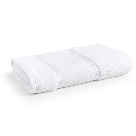 Toalha de Lavabo/Visita para Bordar Karsten Passa Fitas I Branco