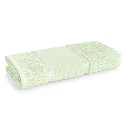 Toalha de Lavabo/Visita para Bordar Karsten Passa Fitas I Verde Chá