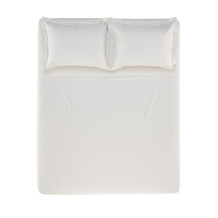 Jogo de Cama Casal Karsten 180 Fios Percal 100% Algodão Liss Gelo