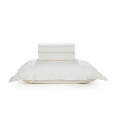 Jogo de Cama Solteiro Karsten 180 Fios Percal 100% Algodão Liss Gelo
