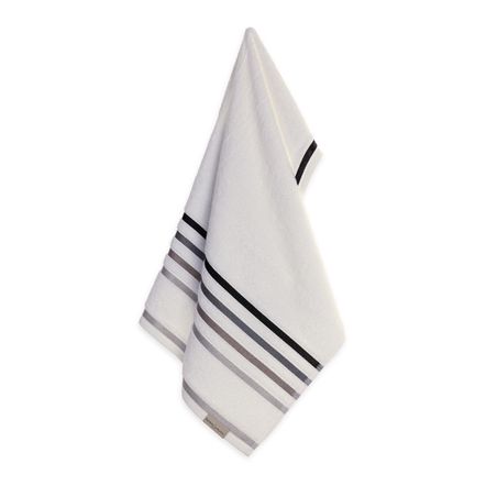 Toalha de Lavabo/Visita Karsten Fio Penteado Lumina Branco/ Cinza
