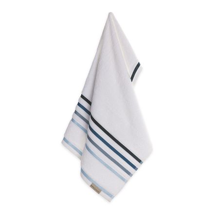 Toalha de Rosto Karsten Fio Penteado Lumina Branco/ Azul