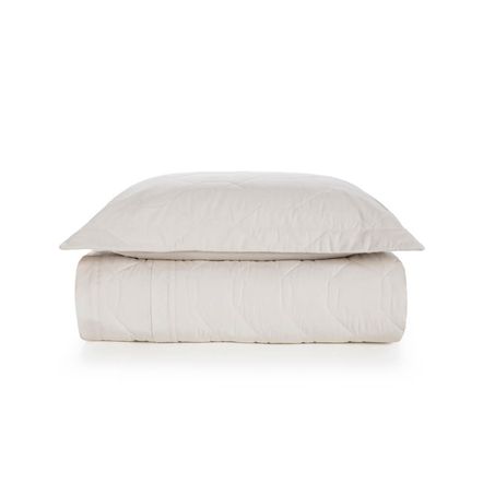 Cobre Leito Solteiro Karsten com 1 Porta Travesseiro 180 Fios Percal Liss Gelo