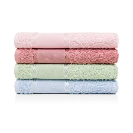 Toalha de Lavabo/Visita para Bordar Karsten Melina II Verde Chá