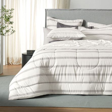 Jogo de Cama Solteiro Karsten 180 Fios Percal 100% Algodão Nicolas