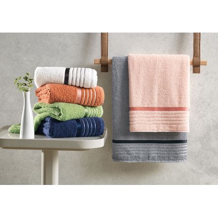 Toalha de Rosto Karsten Otto Branco/Cinza