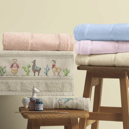 Toalha de Banho Para Pintar Karsten Bruna II Salmão