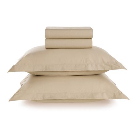 Jogo de Cama King Karsten 180 Fios Percal 100% Algodão Liss Deserto
