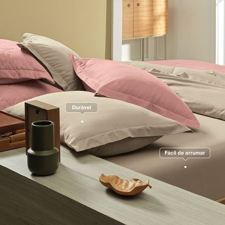 Edredom King Karsten 180 Fios Percal 100% Algodão Liss Deserto