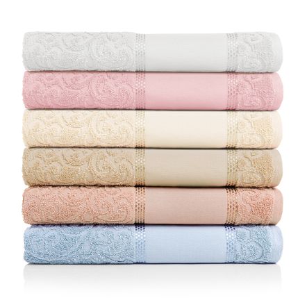 Toalha de Banho para Pintar Karsten Melina Rosa Quartzo