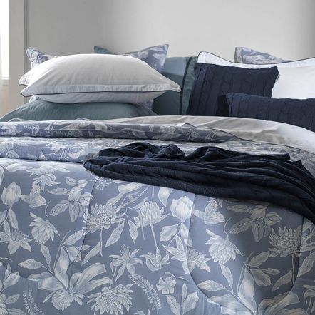 Colcha/ Cobre Leito Casal Karsten 2 Porta Travesseiros 180 Fios Percal 100% Algodão Amália