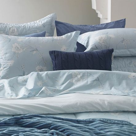 Colcha/Cobre Leito Queen Karsten com 2 Porta Travesseiros 180 Fios Percal 100% Algodão Anabela