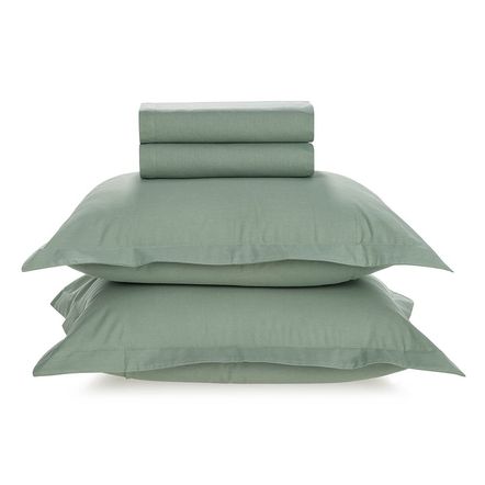 Jogo de Cama King Karsten 180 Fios Percal 100% Algodão Liss Malva