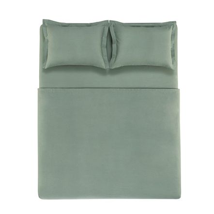 Jogo de Cama Casal Karsten 180 Fios Percal 100% Algodão Liss Malva