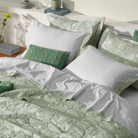 Jogo de Cama Solteiro Karsten 180 Fios Percal 100% Algodão Alissa