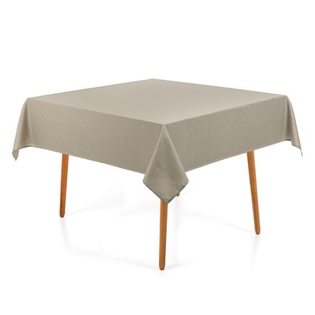 Toalha de Mesa Quadrada 8 Lugares Sempre Limpa Caetano Cinza