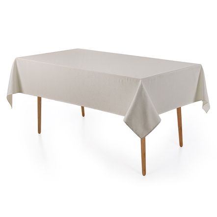 Toalha de Mesa Retangular 6 Lugares Sempre Limpa Caetano Branco