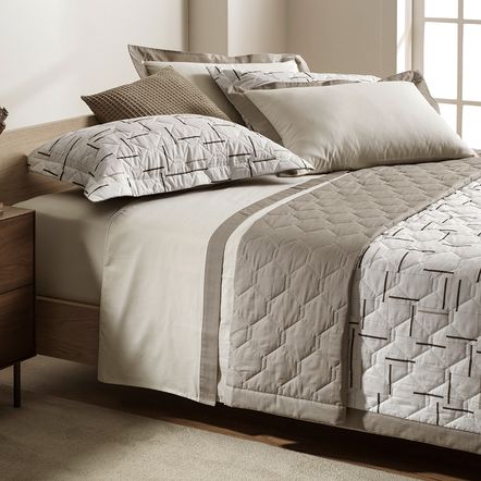 Colcha King com 2 Porta Travesseiros 200 Fios Heitor