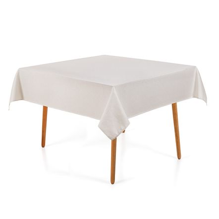 Toalha de Mesa Quadrada 8 Lugares Sempre Limpa Caetano Branco