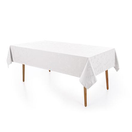 Toalha de Mesa Retangular 8 lugares Easy Wash Veríssimo Branco