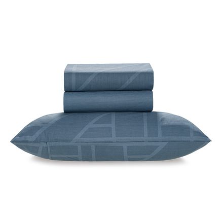 Jogo de Cama Solteiro 160 Fios 100% Algodão Isac