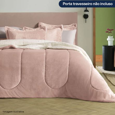 Edredom de Microfibra Casal Karsten Sonata Rosé Natural
