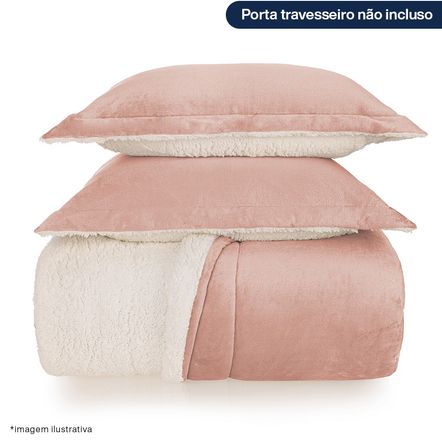 Edredom de Microfibra Queen Karsten Sonata Rosé Natural