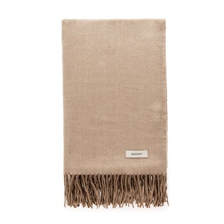 Manta Decorativa de Microfibra Milane Taupe