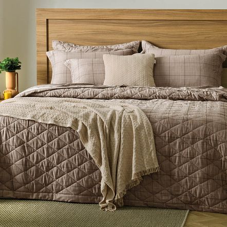 Colcha King com 2 Porta-travesseiros Algodão Egípcio 300 Fios Darius