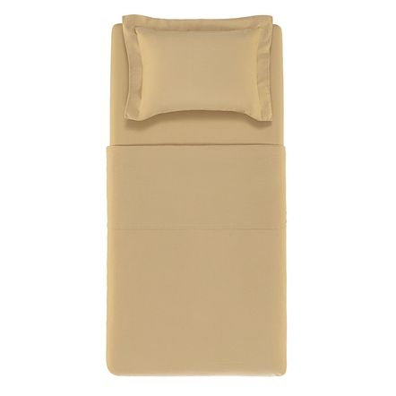 Jogo de Cama Solteiro 300 Fios Algodão Egípcio Bossa Dourado