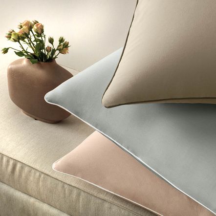 Lençol Casal com Elástico e Fronhas 100% Algodão Ítan Rosa/Branco