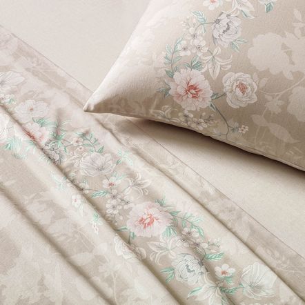 Jogo de Cama King Percal 160 Fios 100% Algodão Poliana