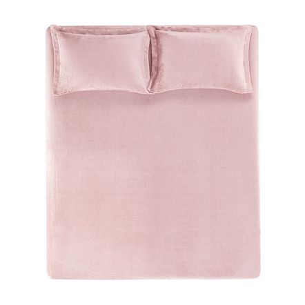 Lençol de Microfibra Casal com Fronhas Zart Rosé