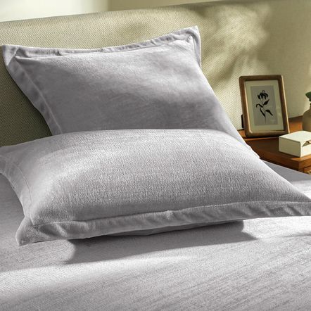 Lençol de Microfibra Casal com Fronhas Zart Cinza