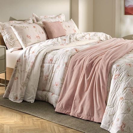 Jogo de Cama Queen Percal 160 Fios 100% Algodão Mai