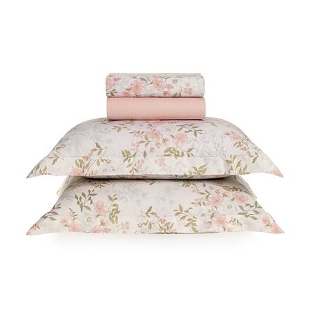 Jogo de Cama Queen 200 Fios Percal 100% Algodão Paloma