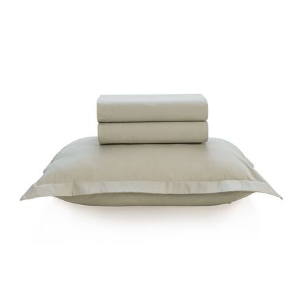 Jogo de Cama Solteiro 100% Algodão 200 Fios Tom Sálvia
