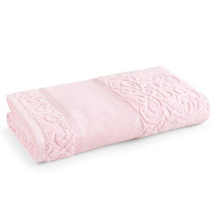 Toalha de Lavabo/Visita para Pintar Karsten Melina Rosa Quartzo