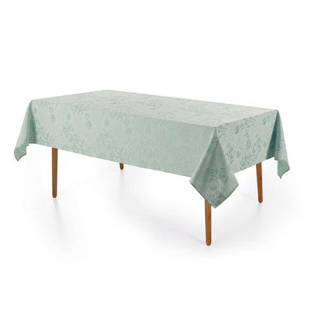 Toalha de Mesa Retangular 12 Lugares Roman Turquesa