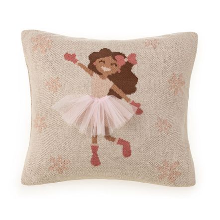 Almofada Infantil Quadrada 100% algodão de Tricô Daisy