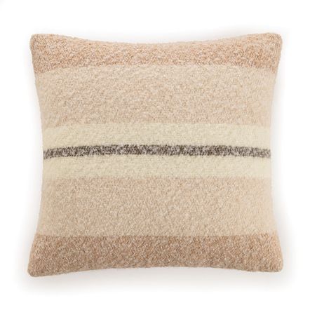 Almofada Decorativa Quadrada de Lã Escovada Lira Café Creme