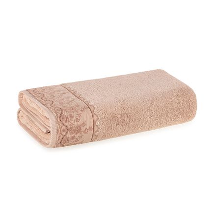 Toalha de Banho Fio Penteado 100% Algodão Antônia Aura/Rosé