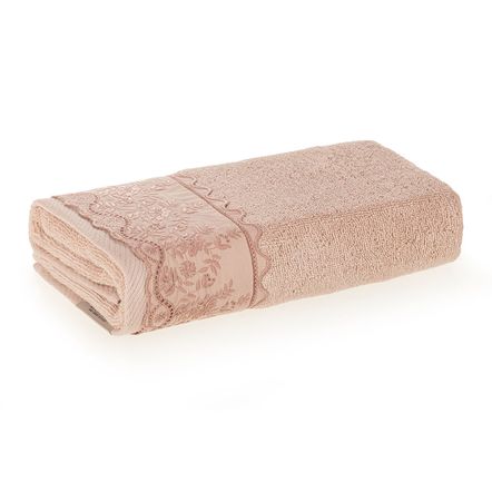 Toalha de Rosto Fio Penteado 100% Algodão Antônia Aura/Rosé