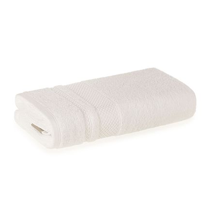 Toalha de Rosto Fio Penteado 100% Algodão Yves Branco