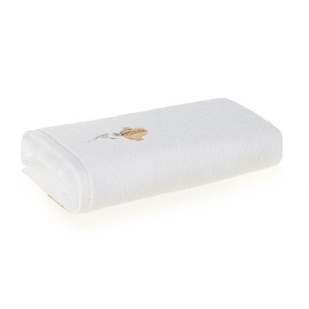 Toalha de Rosto Fio Penteado 100% Algodão Lavínia Branco