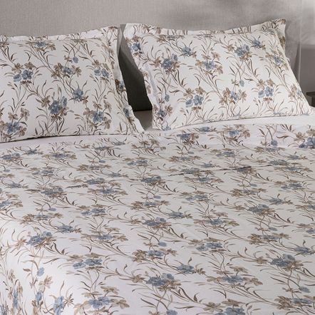 Jogo de Cama Queen 180 fios 100% Algodão Ania Branco