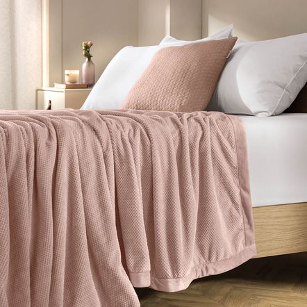 Manta de Microfibra King Prades Rosa